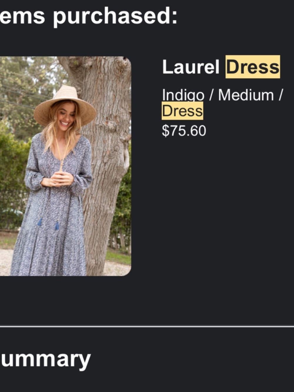 Carly Jean Los Angeles Laurel Dress in Indigo - Picture 6 of 6